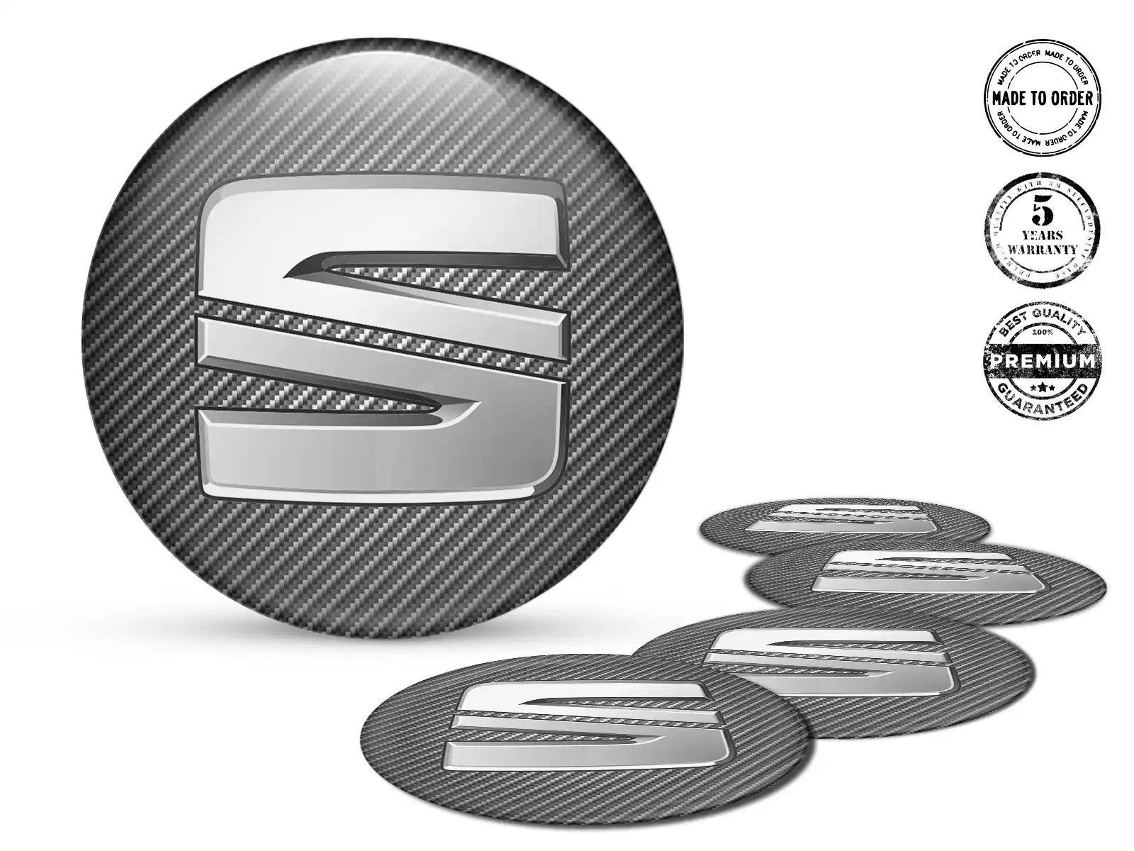 Seat Gewölbte Aufkleber Design Hochwertige Radembleme